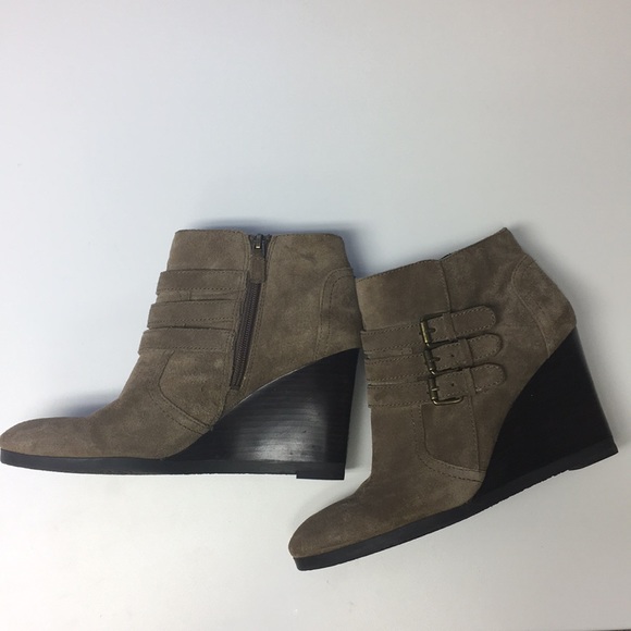 Franco Sarto Shoes - Franco Sarto Suede Leather Wedge Boots